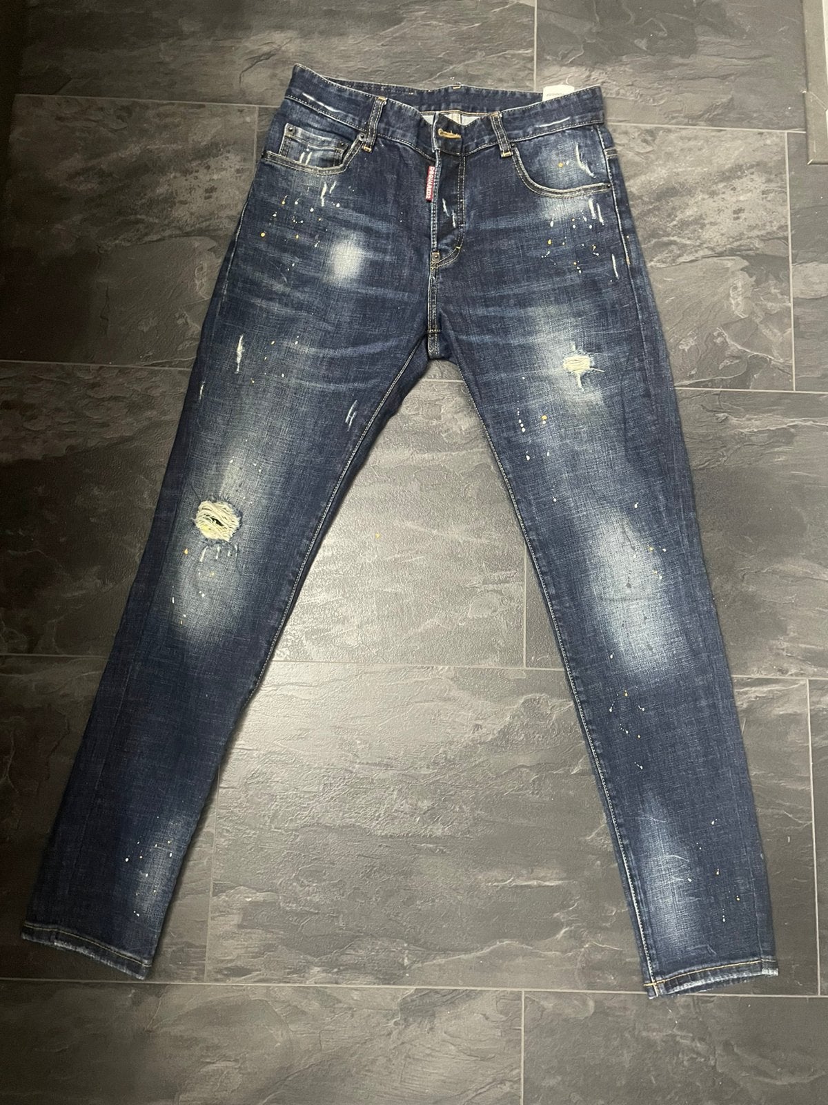 Dsquared broek maat S, Kleding | Heren, Ophalen of Verzenden, Gedragen, Blauw, W32 (confectie 46) of kleiner