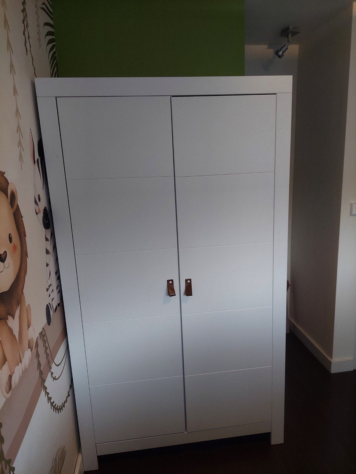Witte kledingkast met planken en hangruimte, Ophalen, Met deur(en), Gebruikt, 100 tot 150 cm