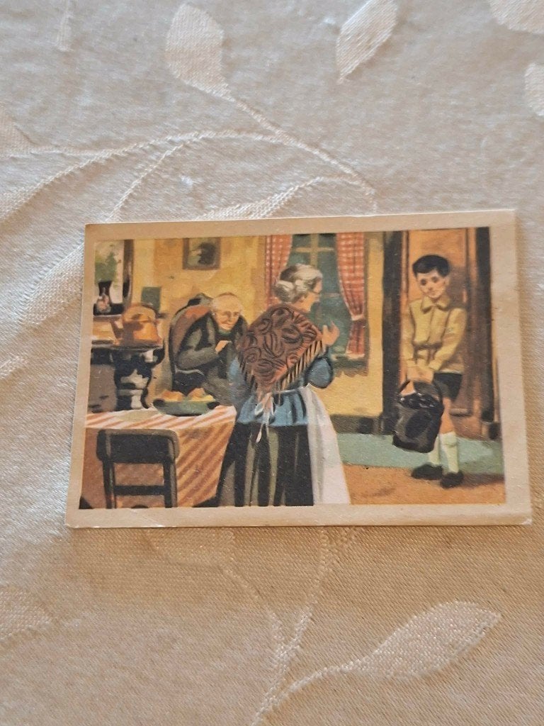 Prentje/Chromo : Padvinderswerkzaamheden / de goede daad, Verzamelen, 1960 tot 1980, Gebruikt, Verzenden, Prent