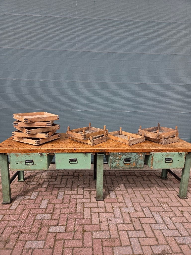 Prachtige oude bakkerswerkbank, Doe-het-zelf en Verbouw, Ophalen, Gebruikt, 170 cm of meer