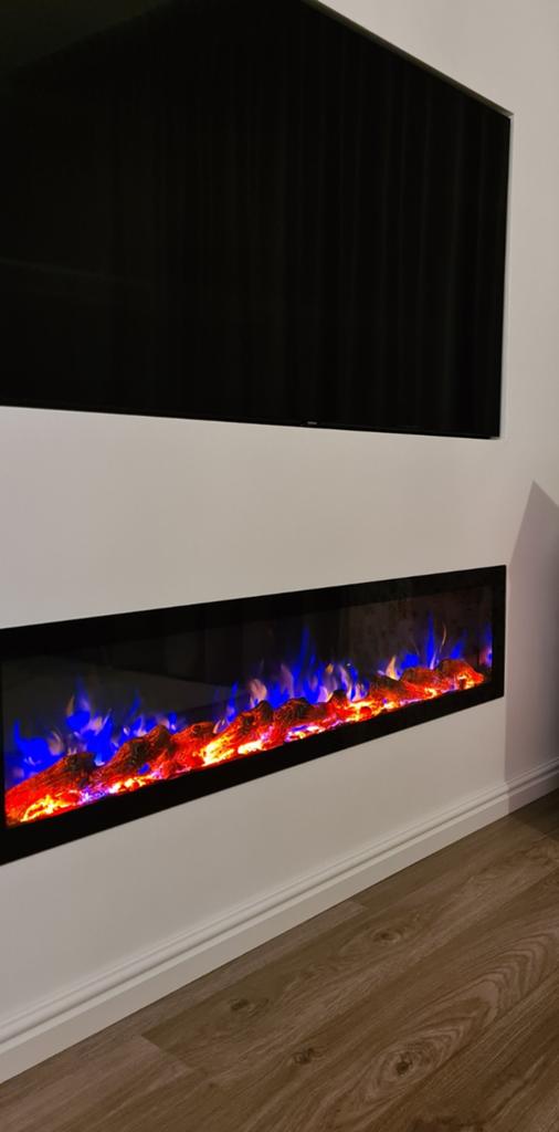 Toronto Slimline Elektrische Sfeerhaard 128cm 3D LED, Ophalen of Verzenden, Vrijstaande haard, Elektrische haard