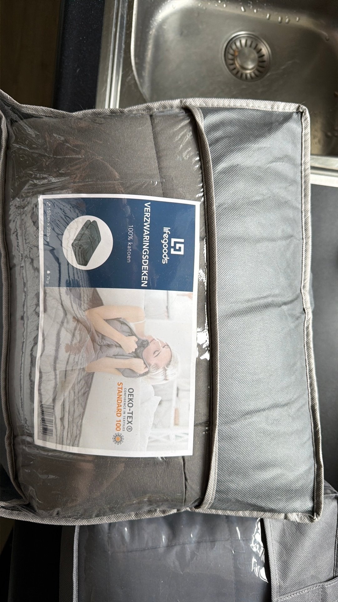 Eenpersoons verzwaringsdeken - 100% katoen, 7kg, Ophalen, Eenpersoons, Nieuw, Deken of Dekbed