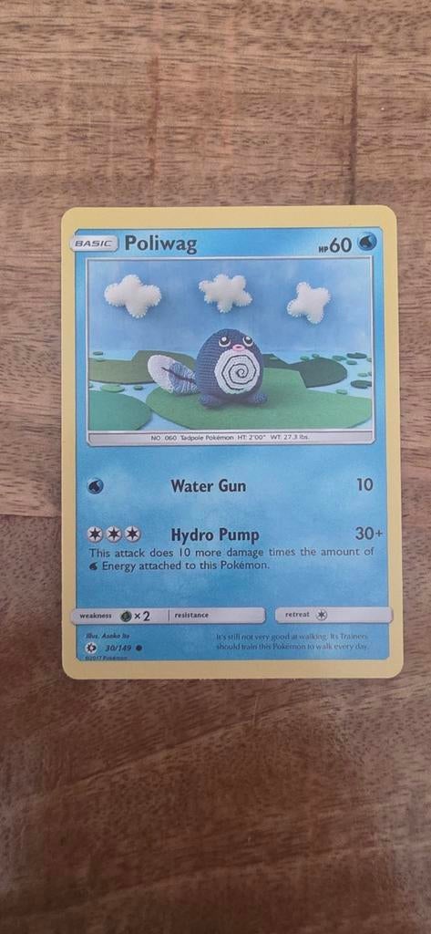 Poliwag Pokémon Kaart 30/149 - Sun & Moon Base Set, Ophalen of Verzenden, Nieuw, Losse kaart