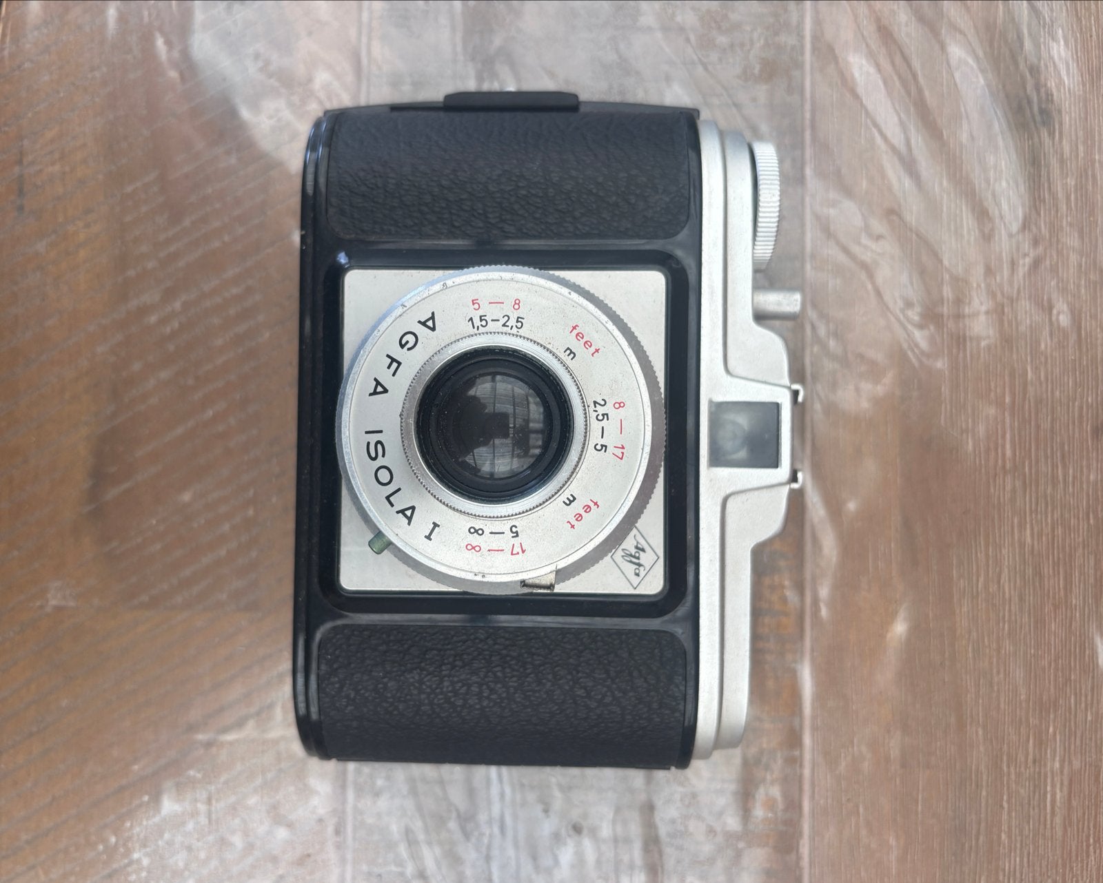 Vintage Agfa Isola I camera met leren tas, Audio, Tv en Foto, Fotocamera's Analoog, Ophalen, Gebruikt, Compact, Overige Merken