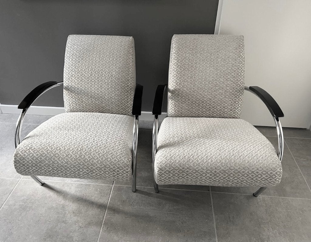 2xGelderland fauteuil 5470 design Jan des Bouvrie als nieuw, Ophalen, Hout, 75 tot 100 cm, Zo goed als nieuw