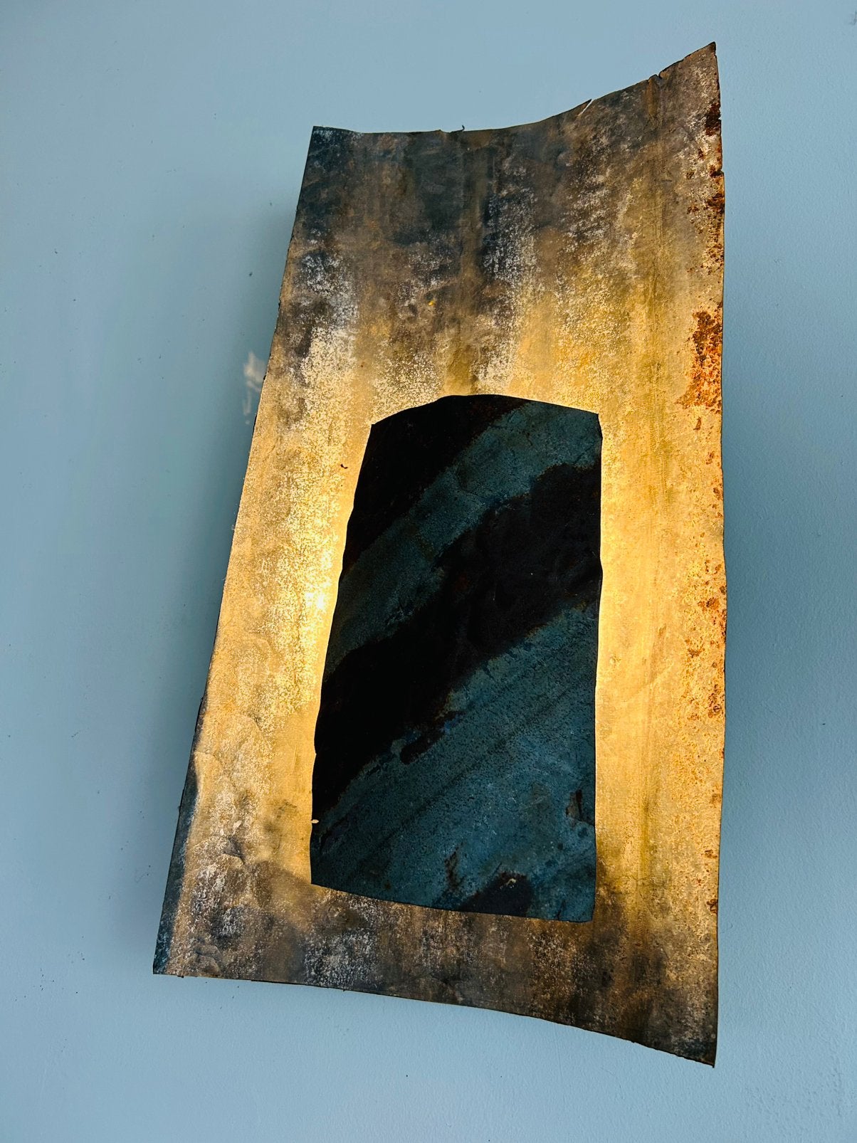 Handgemaakte wandlichten / Handcrafted wall lights, Ophalen of Verzenden, Gebruikt, Metaal