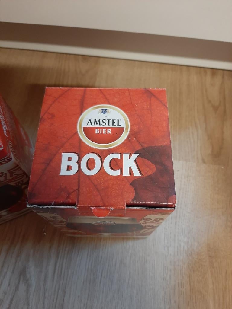 2x Amstel bock glas, Ophalen of Verzenden