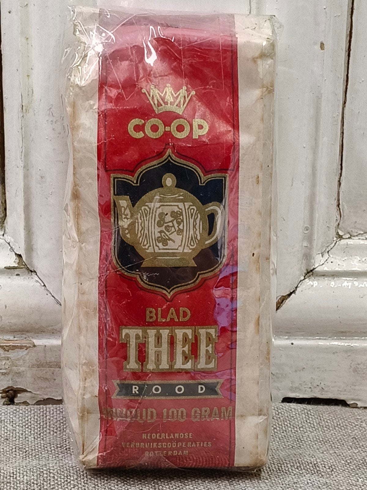 Oud vol pakje CO-OP blad thee rood, Verzamelen, Merken en Reclamevoorwerpen, Ophalen of Verzenden, Gebruikt
