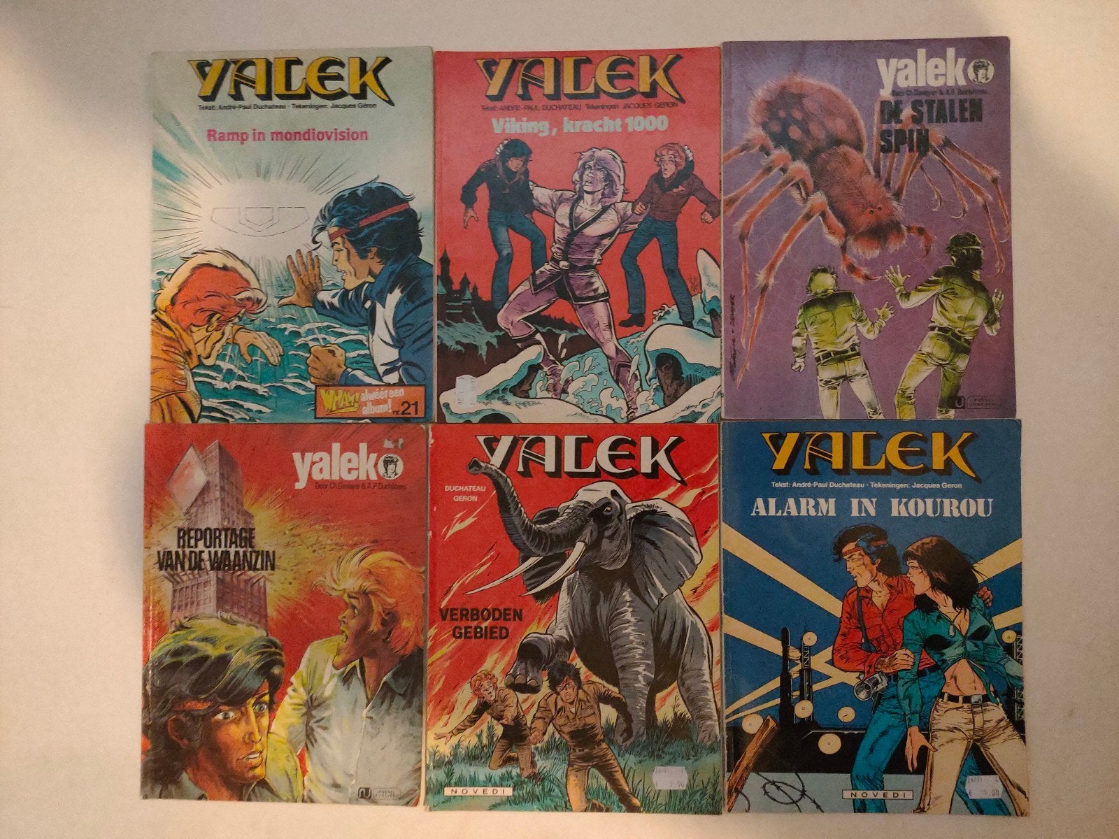 Yalek stripboeken -   reeks €1,50 per stuk( 1e editie's ), Meerdere stripboeken, Ophalen of Verzenden, Zo goed als nieuw, Jacques geron