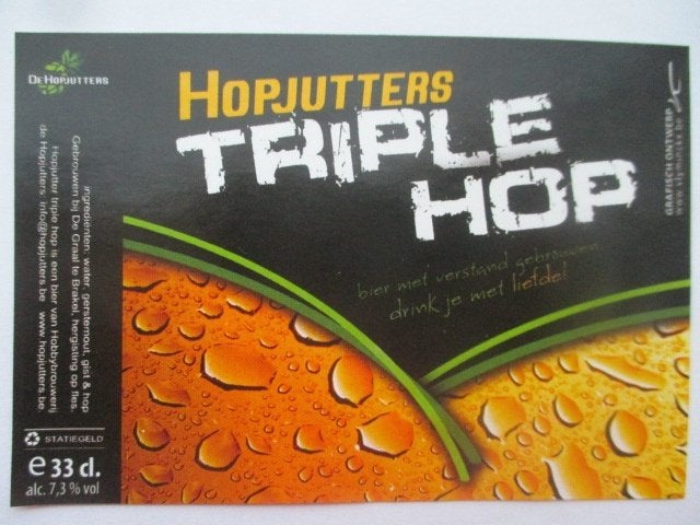 bieretiket Belgie 26-5 (17N) de hopjutters, Ophalen of Verzenden, Gebruikt, Overige typen, Overige merken