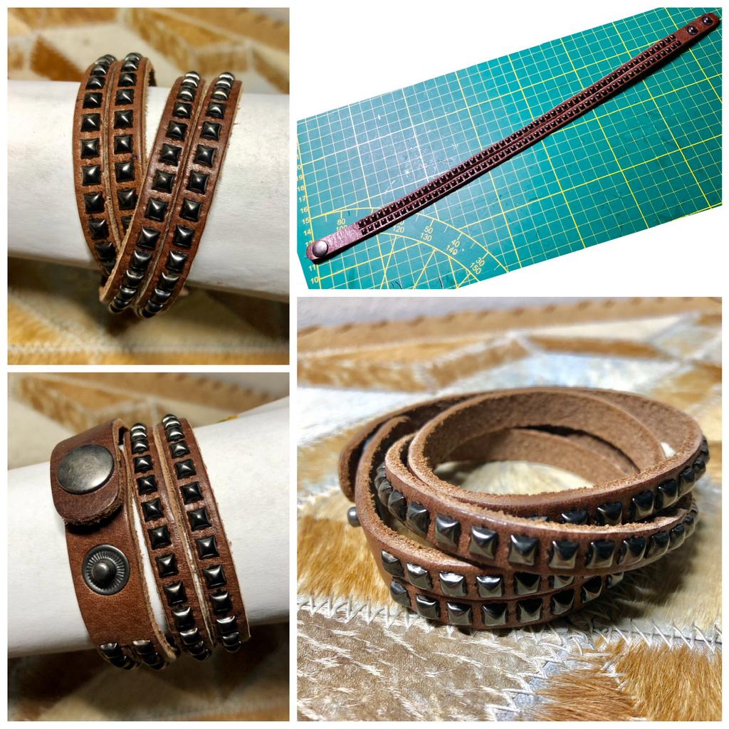 Leren armband handmade! Nieuw!, Bruin, Nieuw, Leer, Ophalen of Verzenden