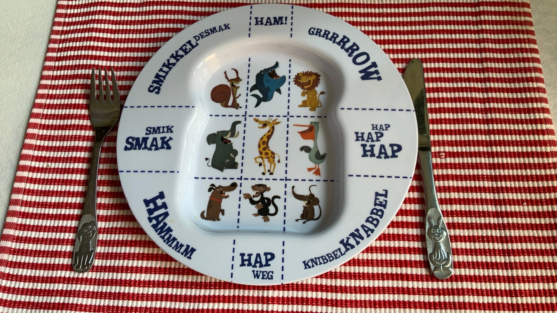 Blue Band ontbijtbordje/uitgesneden boterhamvorm, Ophalen of Verzenden, Zo goed als nieuw