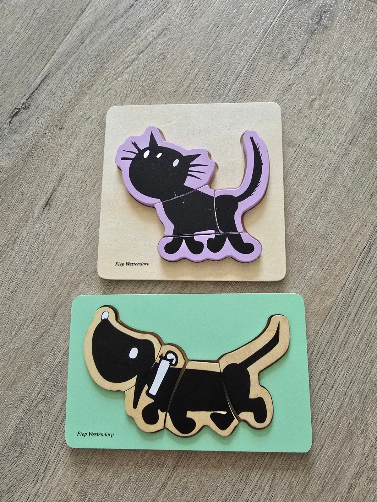 Houten kinder puzzel set van Siepie & Takkie Hema, Ophalen of Verzenden, Minder dan 10 stukjes, 6 maanden tot 2 jaar, Van hout
