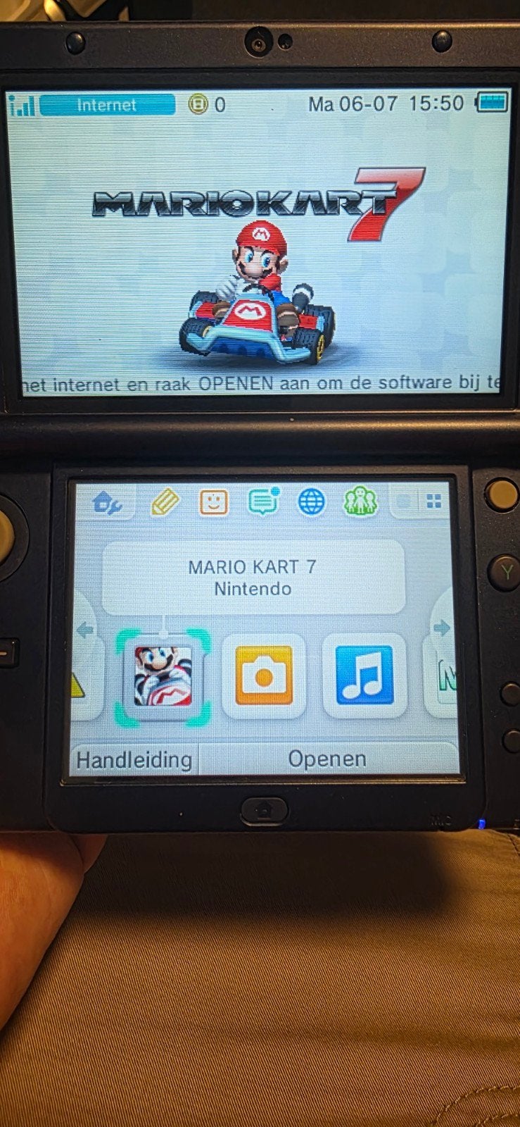New 3ds xl met dual ips schermen, Spelcomputers en Games, Spelcomputers | Nintendo 2DS en 3DS, Gebruikt, 3DS XL, Blauw, Met games