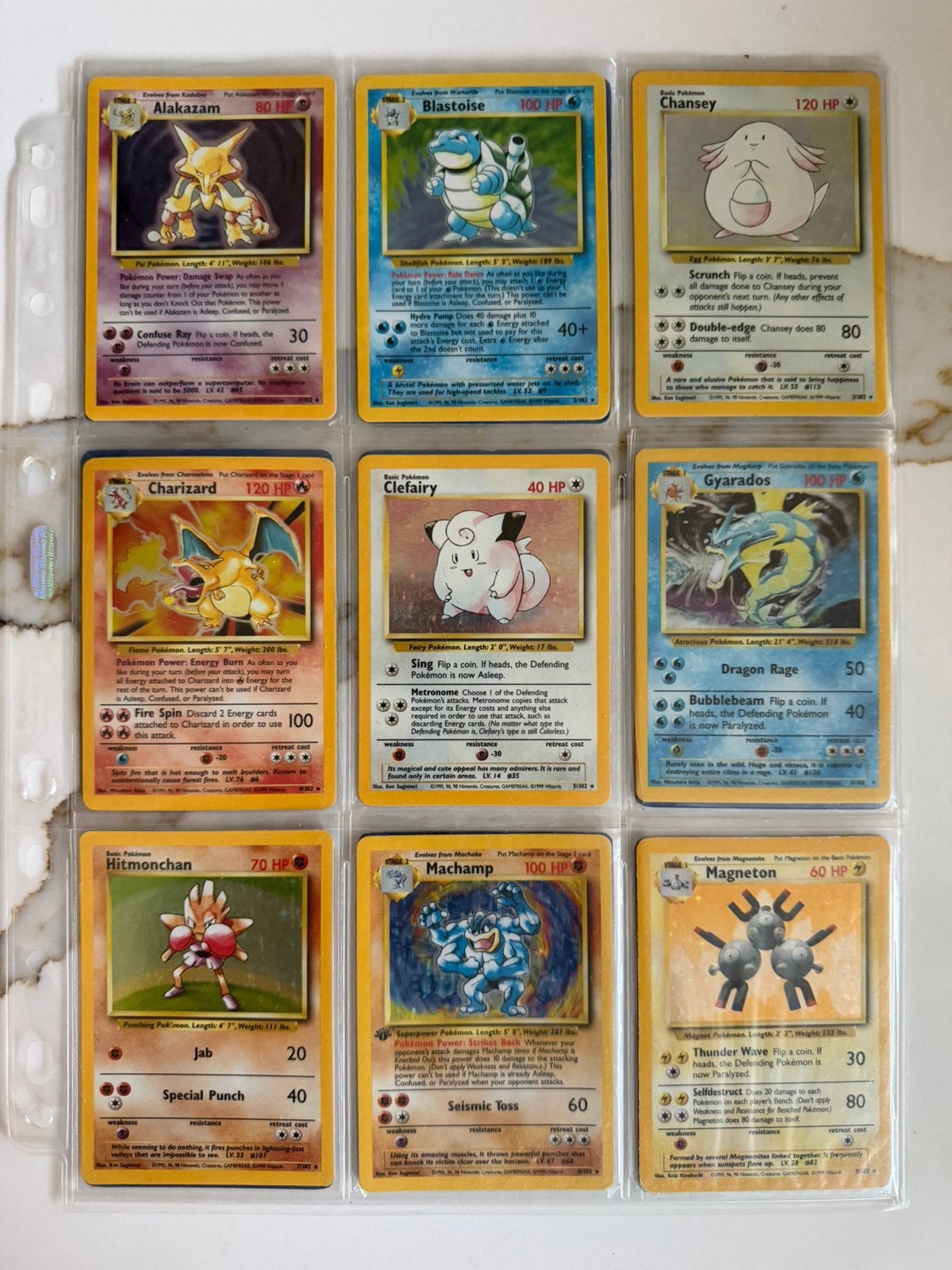 Base Set Pokemon compleet, Ophalen of Verzenden, Zo goed als nieuw, Meerdere kaarten, Foil