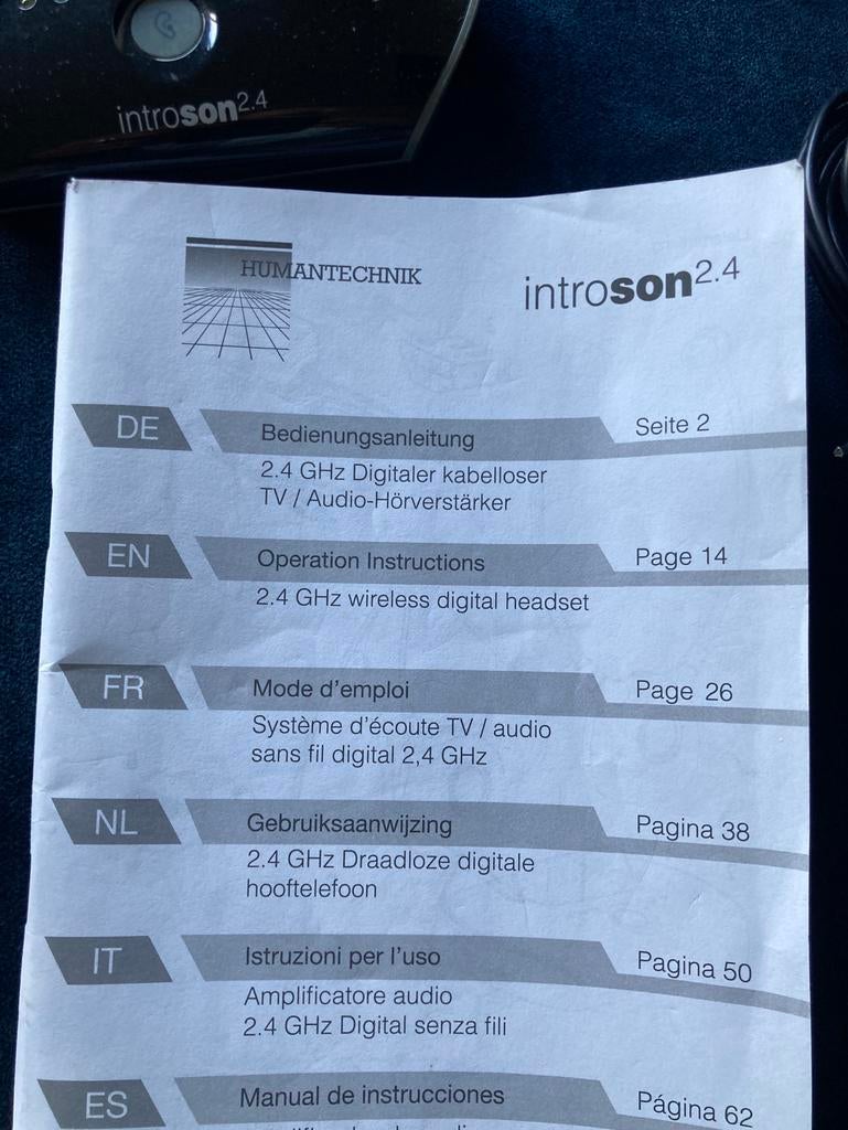 Introson 2.4 GHz draadloze digitale hooftelefoon, Audio, Tv en Foto, Koptelefoons, Ophalen, Gebruikt, Over oor (circumaural), Overige merken