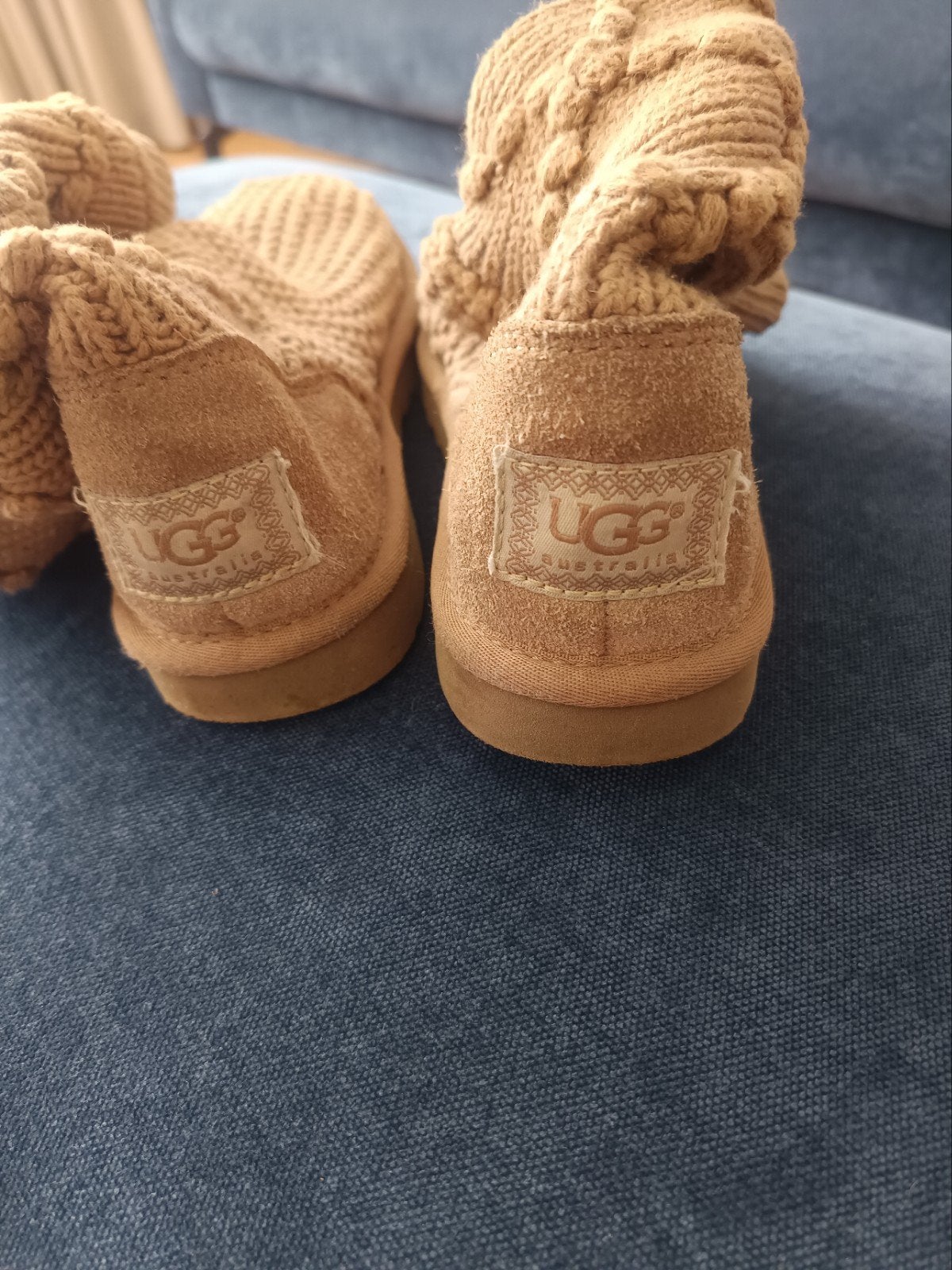 UGG Gebreide laarsjes Origineel!!, Kleding | Dames, Schoenen, Hoge laarzen, UGG, Bruin, Ophalen of Verzenden
