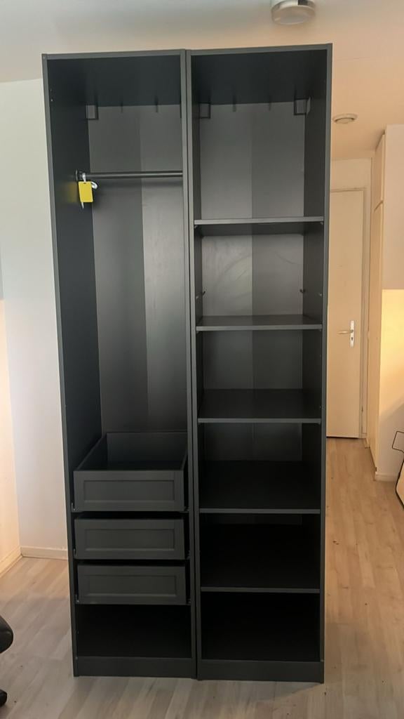 Pax kast donker grijs, Ophalen of Verzenden, Zo goed als nieuw, 50 tot 75 cm, 200 cm of meer