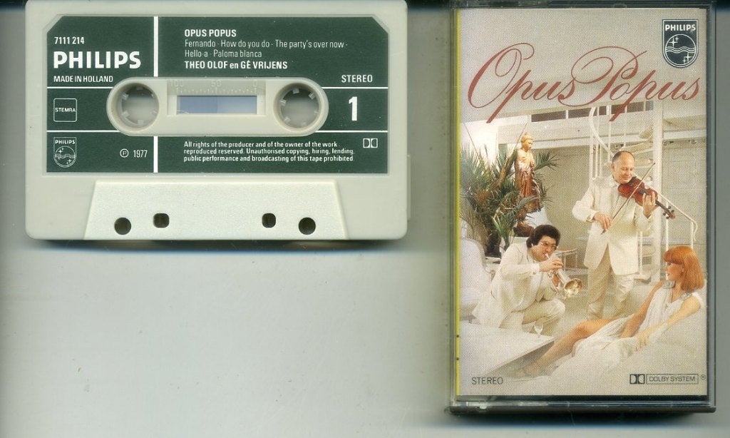 Theo Olof & Gé Vrijens – Opus Popus 10 nrs cassette 1977 ZG, Overige genres, 1 bandje, Ophalen of Verzenden, Zo goed als nieuw