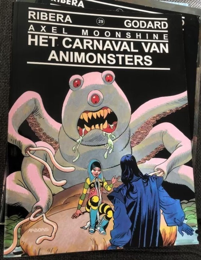 het carnaval van animonsters axel moonshine j1, Boeken, Eén stripboek, Ophalen of Verzenden, Zo goed als nieuw