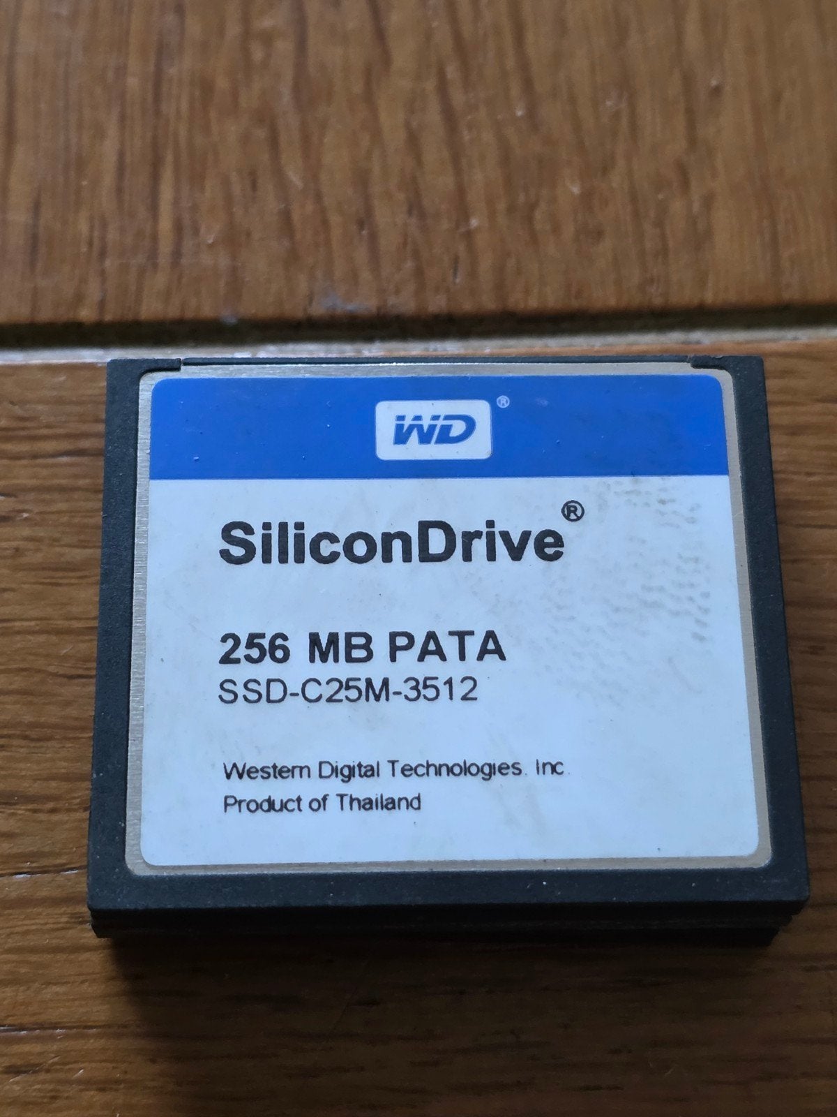 WD SiliconDrive 256 MB PATA Compact Flash Kaart, Gebruikt, WD, Minder dan 2 GB, Ophalen of Verzenden
