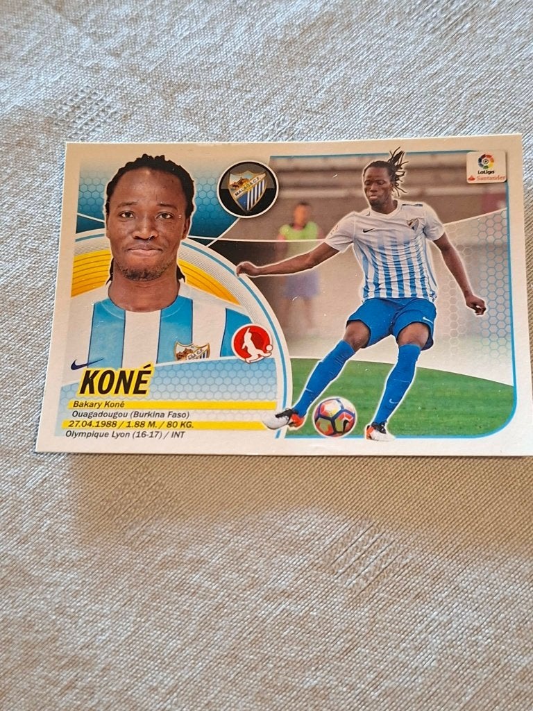 Panini / Sticker / Koné / Malaga CF / 2016-2017, Ophalen of Verzenden, Nieuw, Buitenlandse clubs, Poster, Plaatje of Sticker