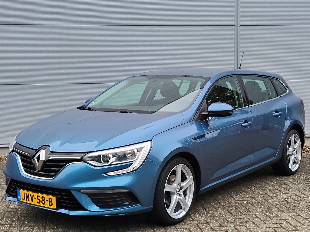 Renault Mégane Estate 1.2 TCe Airco, Cruise ,Trekhaak, 18'', Voorwielaandrijving, 4 cilinders, Blauw, Handgeschakeld