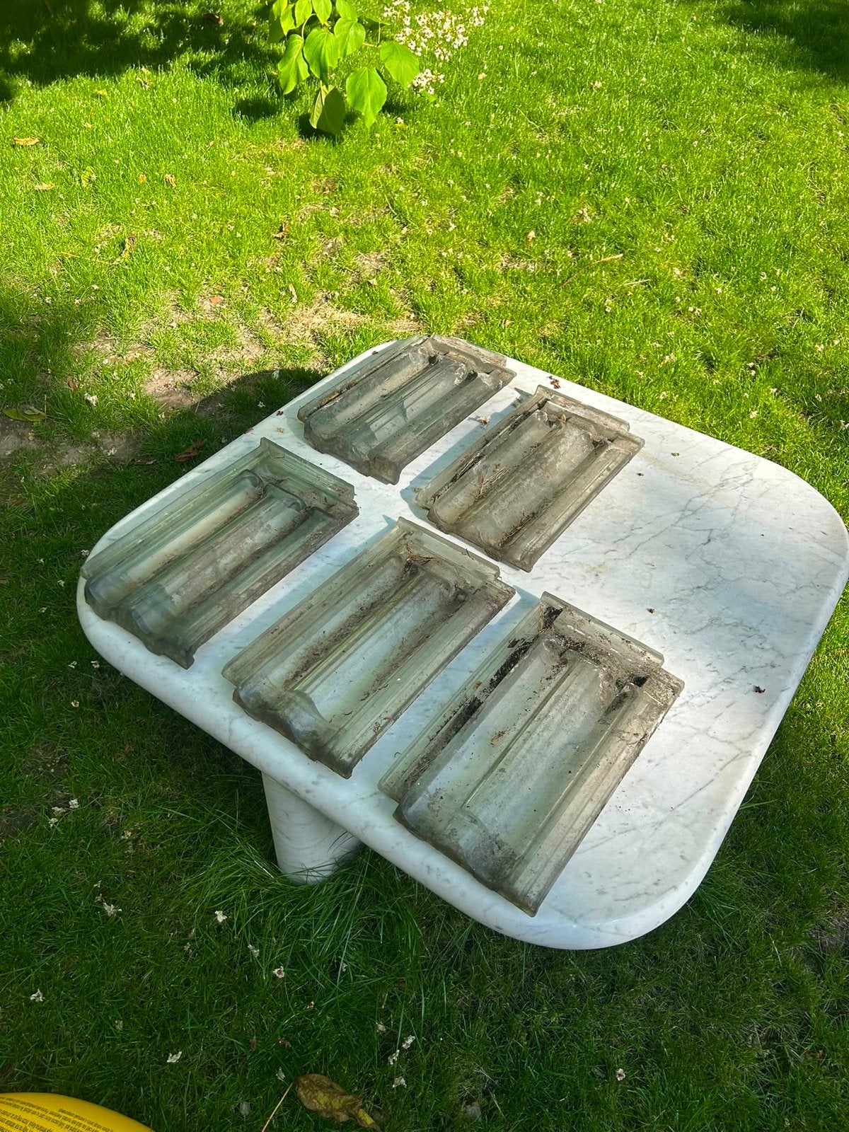 Gesmoorde muldepan glaspan, Doe-het-zelf en Verbouw, Dakpannen en Dakbedekking, Overige materialen, Gebruikt, Overige kleuren