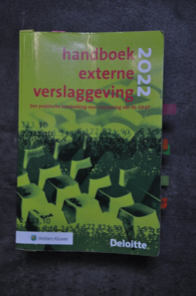 Handboek Externe Verslaggeving 2022, Ophalen of Verzenden, Beta, Gelezen, Diverse auteurs