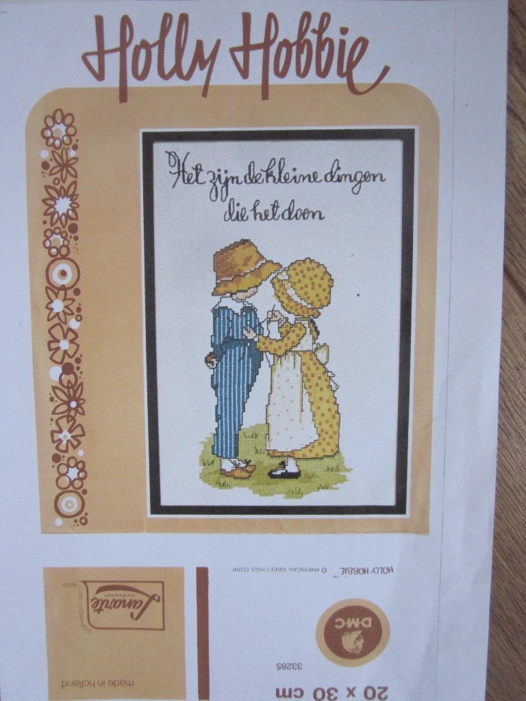Lanarte Holly Hobbie origineel borduur patroon met DMC codes, Ophalen of Verzenden, Zo goed als nieuw, Handborduren, Patroon