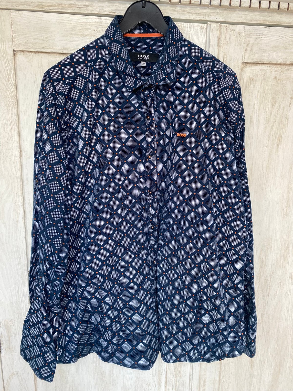 Overhemd boss, Kleding | Heren, Overhemden, Ophalen of Verzenden, Zo goed als nieuw, Halswijdte 43/44 (XL)
