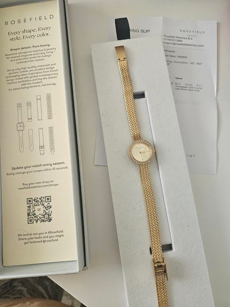 Rosefield Dames Horloge mini small edit ., Sieraden, Tassen en Uiterlijk, Horloges | Dames, Zo goed als nieuw, Polshorloge, Overige merken