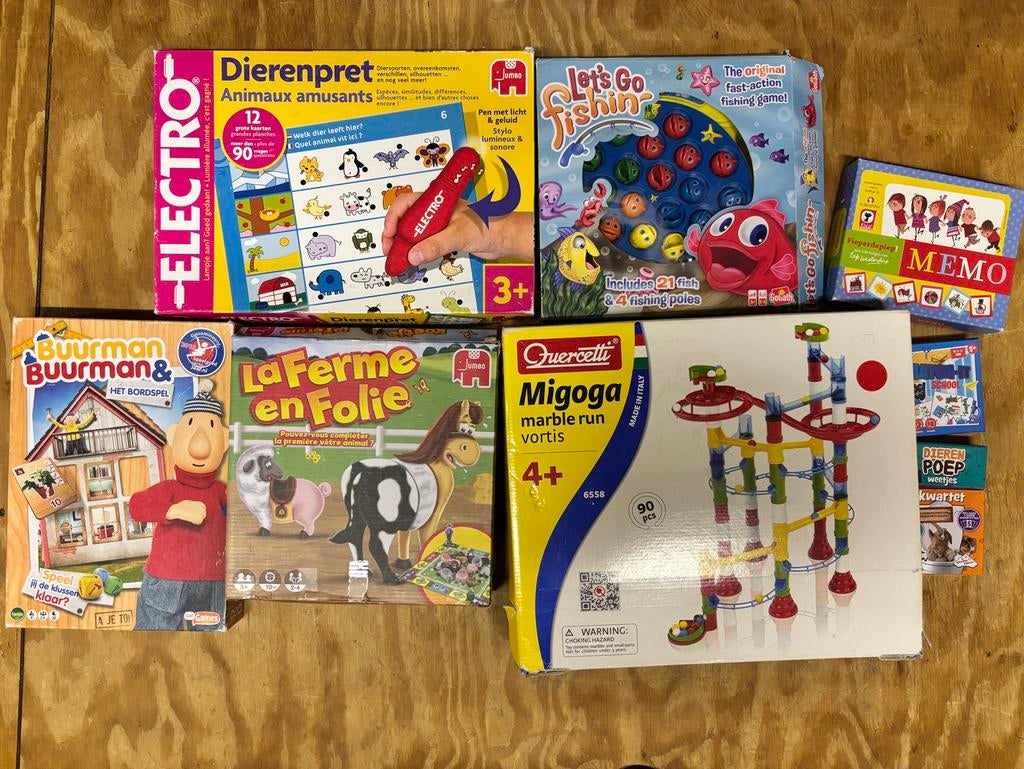 Diverse Bordspellen en Speelgoed (6 stuks), Een of twee spelers, Ophalen of Verzenden, Gebruikt