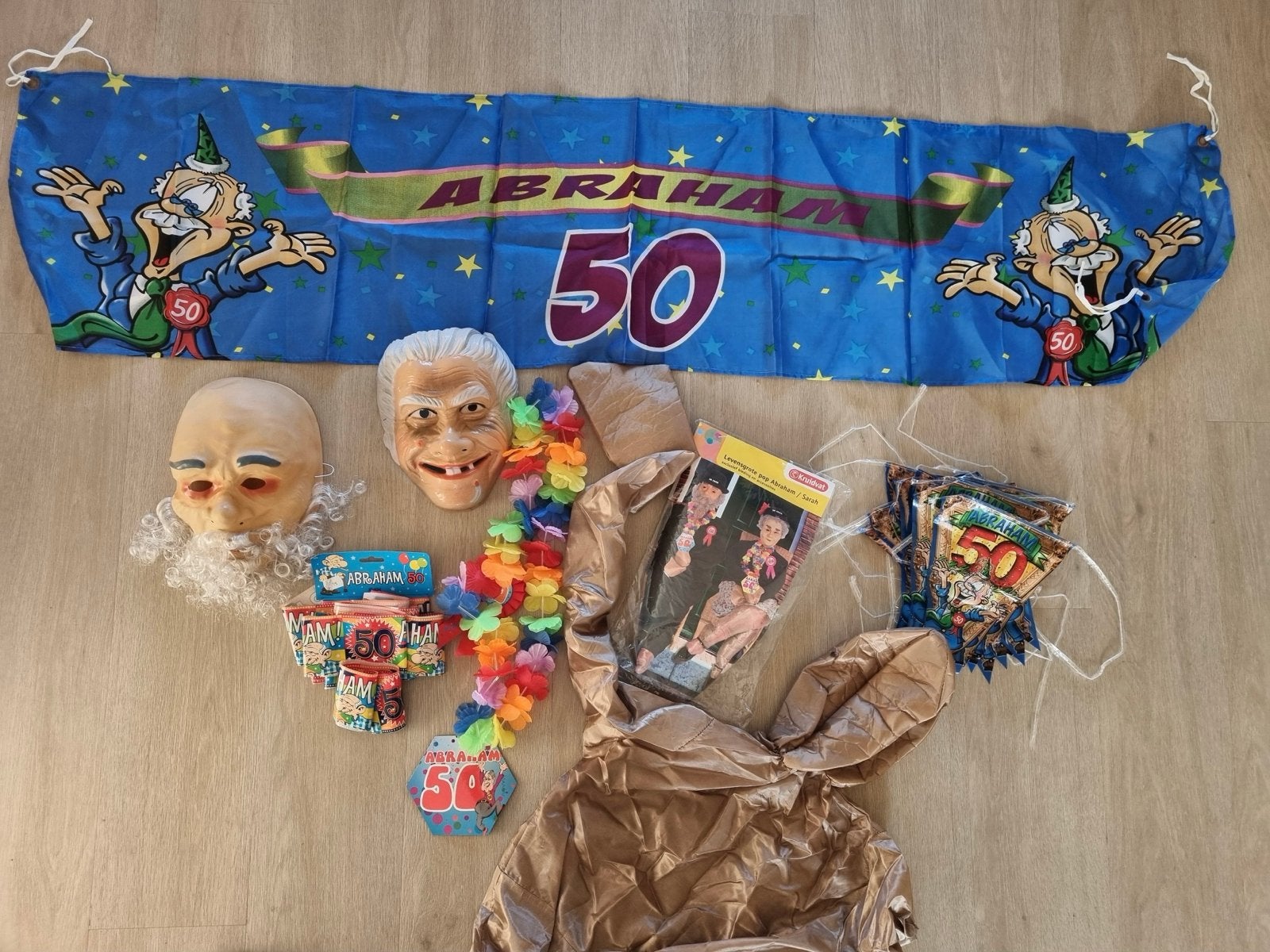 Compleet Abraham 50 jaar feestpakket, Ophalen, Gebruikt, Versiering, Abraham of Sarah