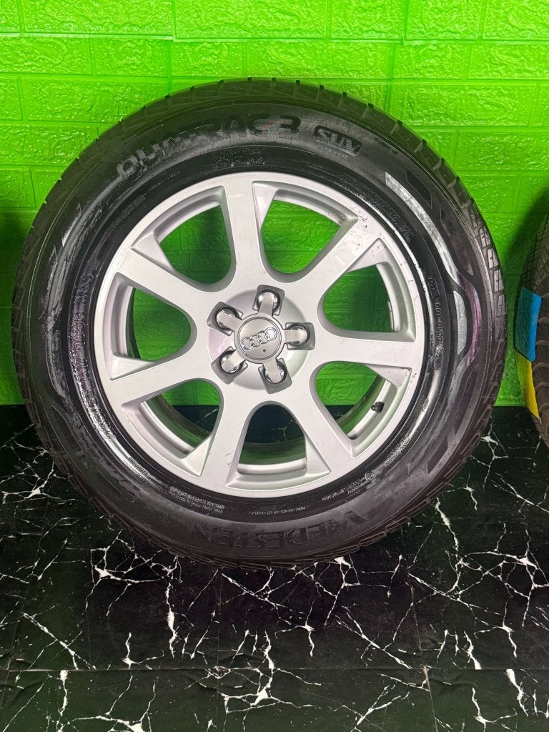 Originele Audi Q5 SQ5 velgen 17" 5x112 all-season, Niet ingevuld, Gebruikt, Banden en Velgen, Niet ingevuld