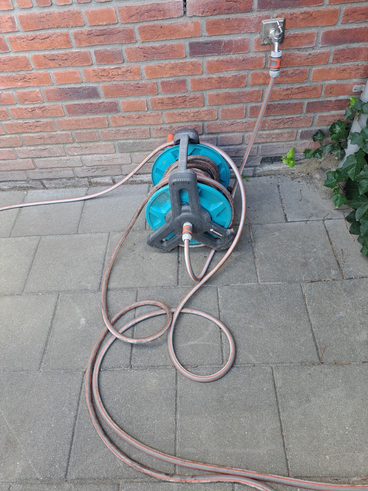 slanghaspel met slang, Ophalen, Gebruikt