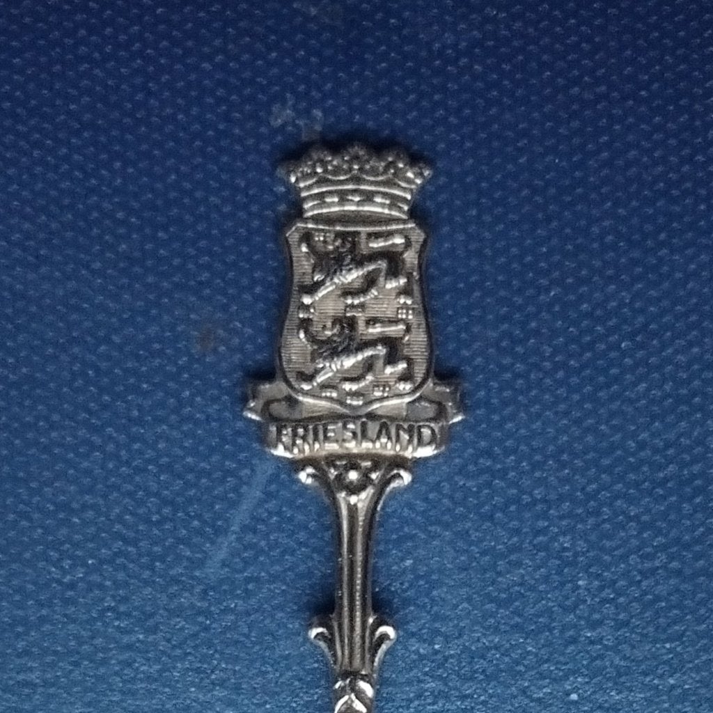 verzilverd lepeltje provincie Friesland, D.E. 1953 (HH 90), Ophalen of Verzenden