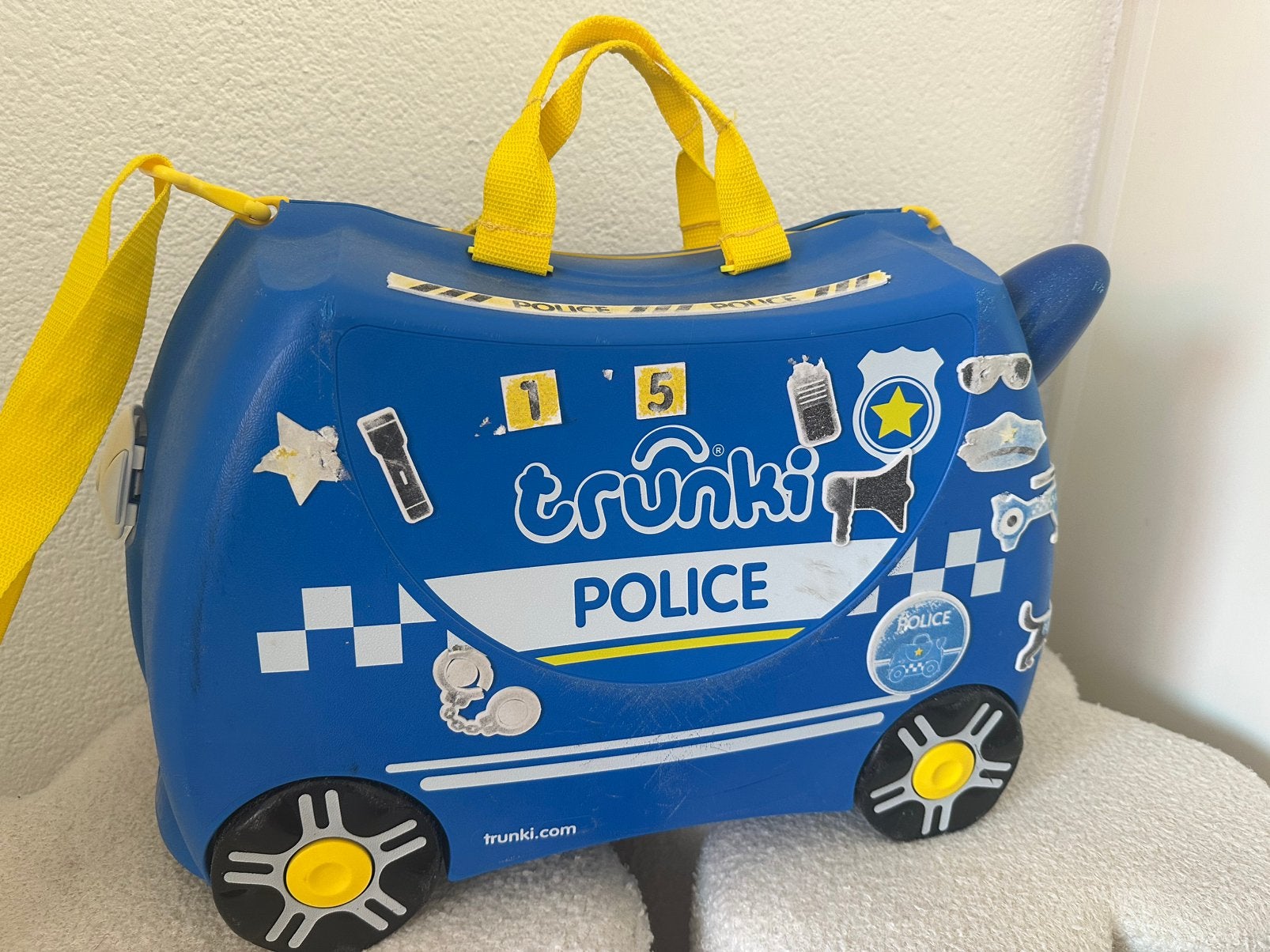 TRUNKI KINDER KOFFER bkauw/geel, Minder dan 35 cm, Zo goed als nieuw, Geel, Minder dan 40 cm