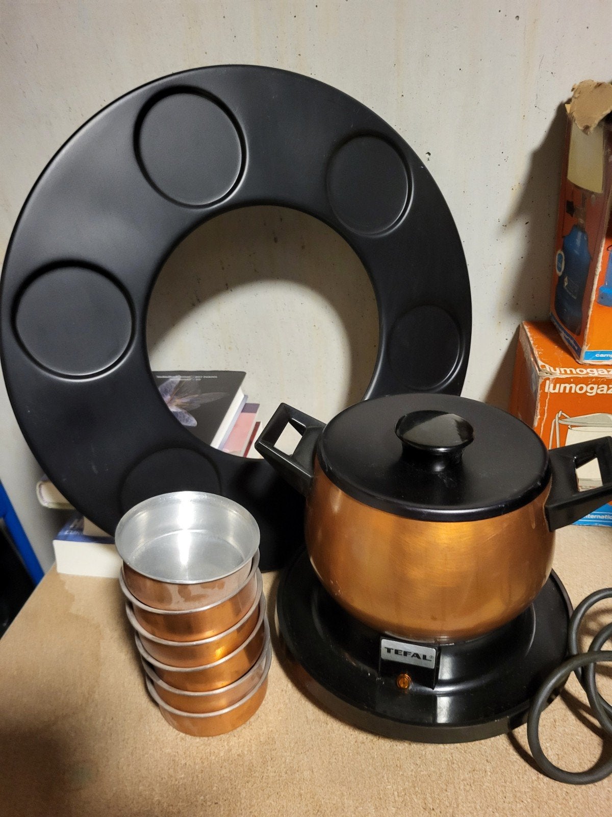 Tefal Fonduepan - Koperen Pan met Thermostaat, 2 tot 3 liter, Ophalen of Verzenden, Gebruikt