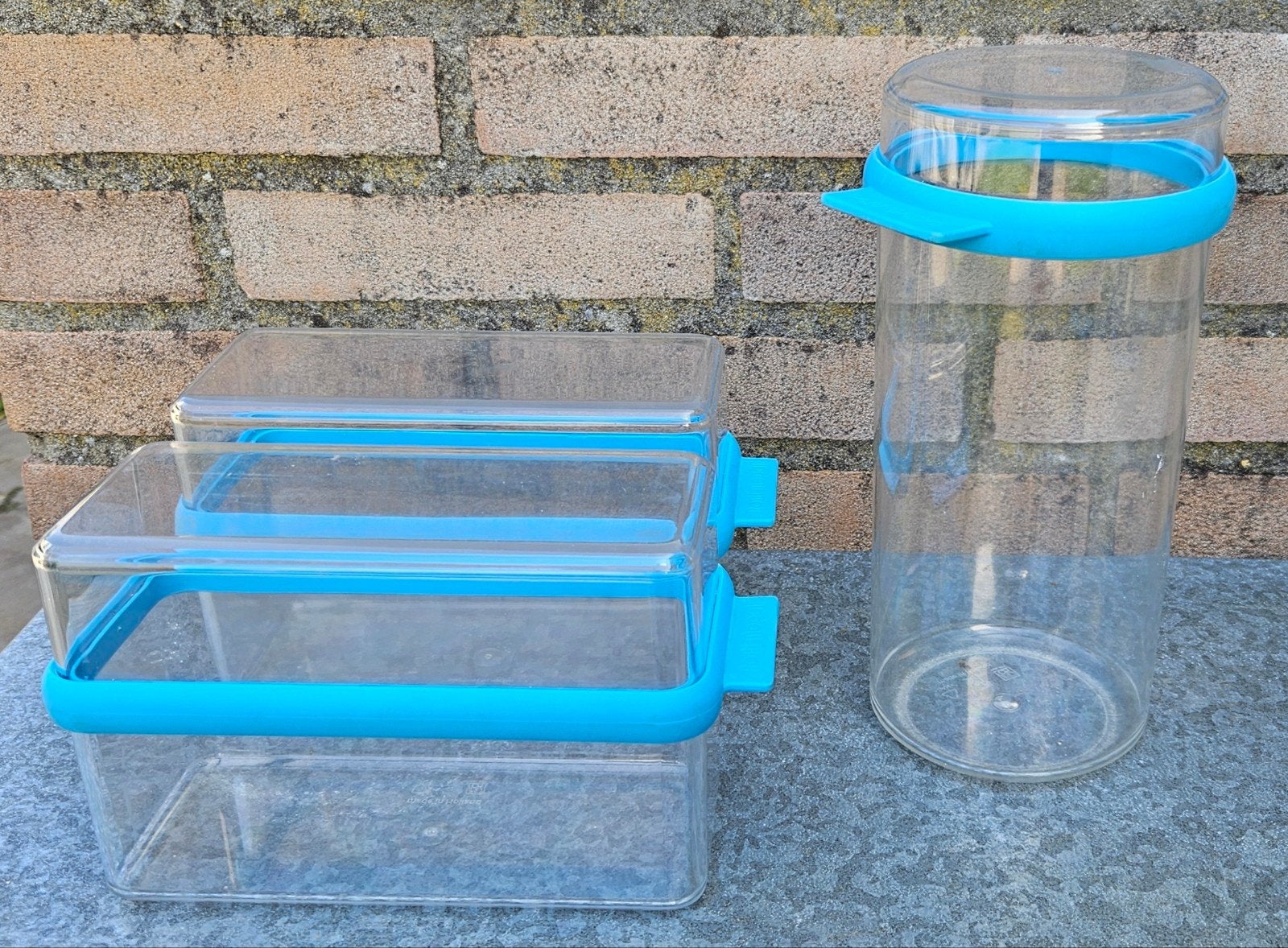 Mepal Stora beschuitbus en 2 knackebroddozen - complete set, Ophalen of Verzenden, Gebruikt