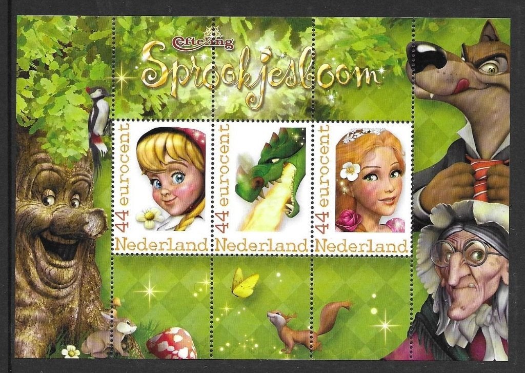 Vel persoonlijke zegels, Sprookjesboom, postfris, Postzegels en Munten, Postzegels | Nederland, Ophalen of Verzenden, Postfris