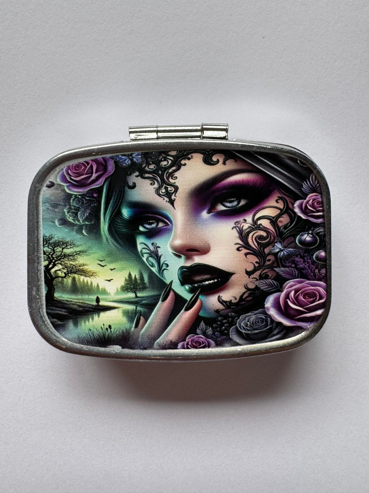 Pillendoosje Gothic - medicijndoosje Rechthoek breed 5,5 cm, Sieraden, Tassen en Uiterlijk, Ophalen of Verzenden, Nieuw