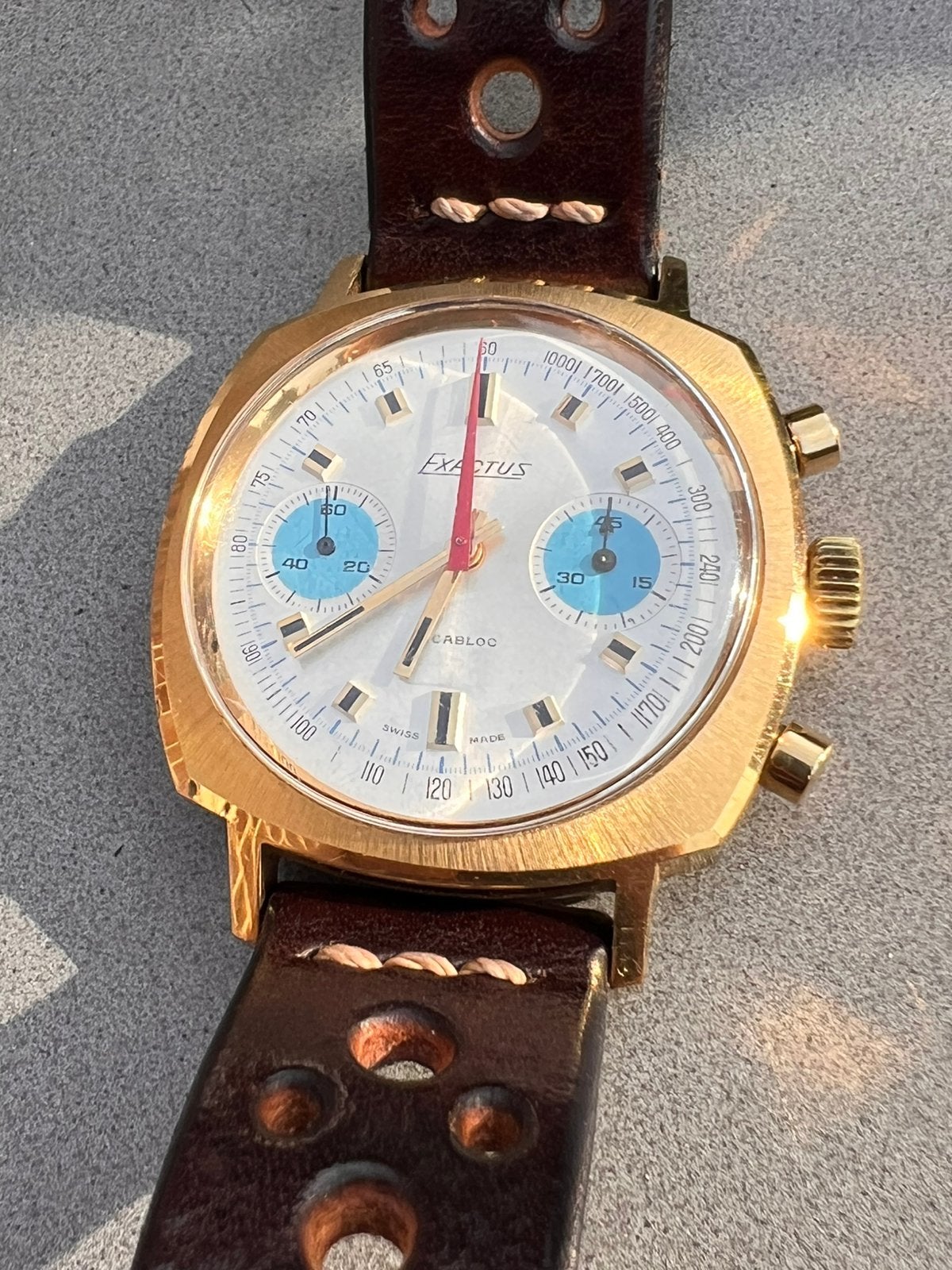 Vintage Exactus 7733 heuer Camaro, Ophalen of Verzenden, Zo goed als nieuw, Staal, Overige merken