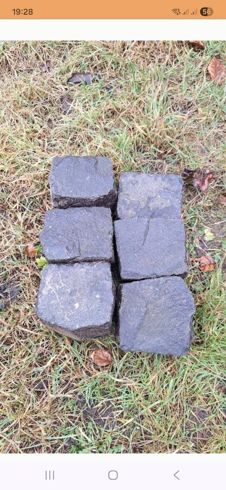 TE KOOP 4,5 M2 OF 45 M1 KINDERKOPJES BASALT, Ophalen, Basalt, Split