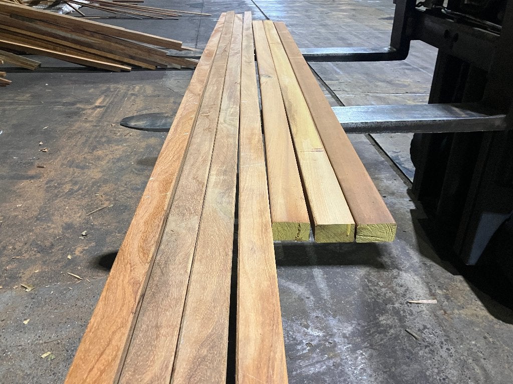 Hardhout-balken-planken-regels-onderregels-40x60/70 mm, Ophalen, Nieuw, Hardhout, 250 cm of meer