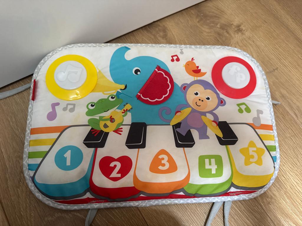 Fisher-Price Piano Mobiel Speelkleed met Geluid en Licht, Ophalen of Verzenden, Zo goed als nieuw