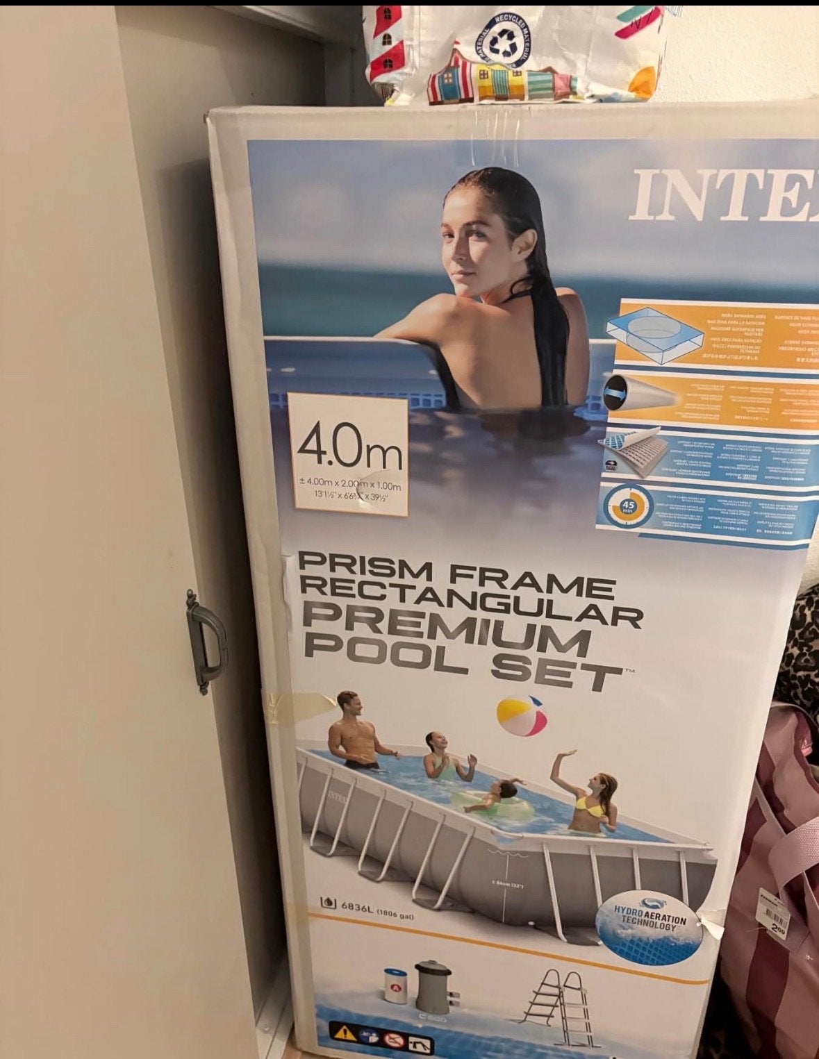 Intex Prism Frame Premium Zwembad Set 4.00m x 2.00m x 1.00m, Ophalen, 200 tot 300 cm, 80 tot 120 cm, Nieuw