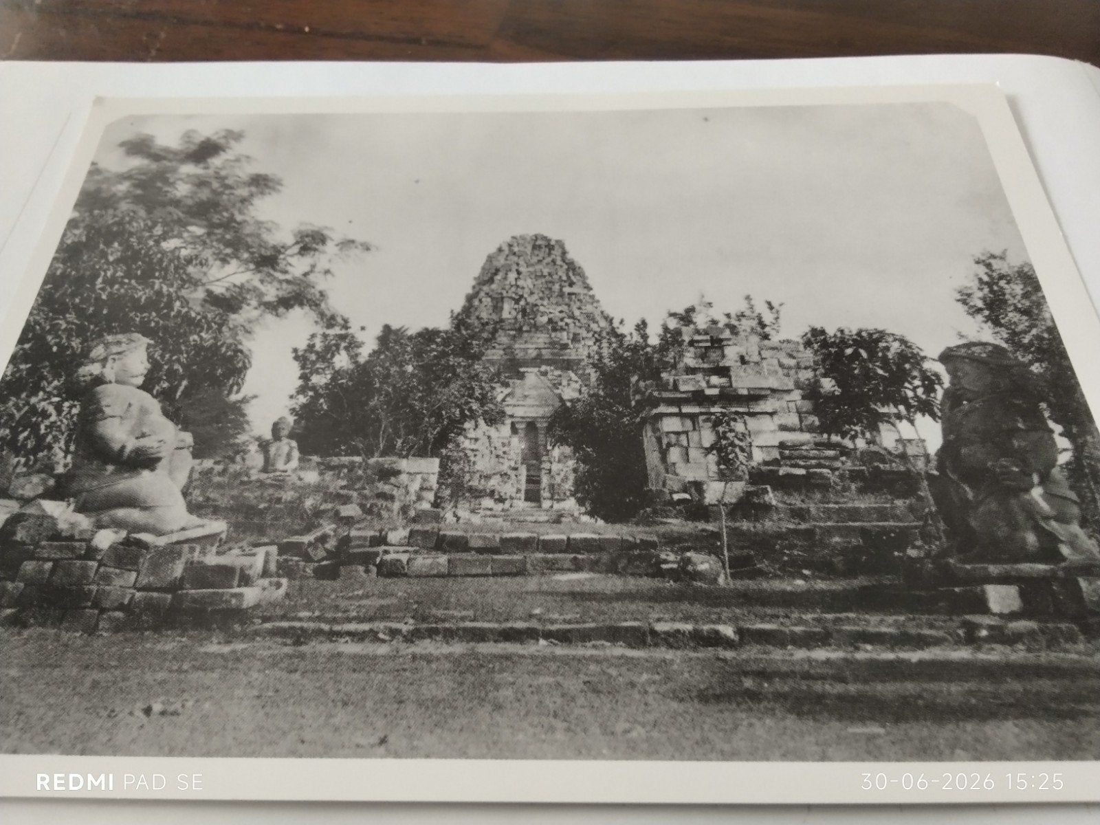 Ongelopen foto ansichtkaart - Tempel Java c. 1855, Verzamelen, Ophalen of Verzenden