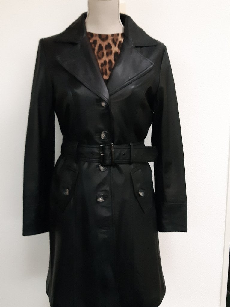 Chique lerenjas van heel zacht echt nappaleer, Kleding | Dames, Ophalen of Verzenden, Nieuw, Maat 36 (S), Zwart