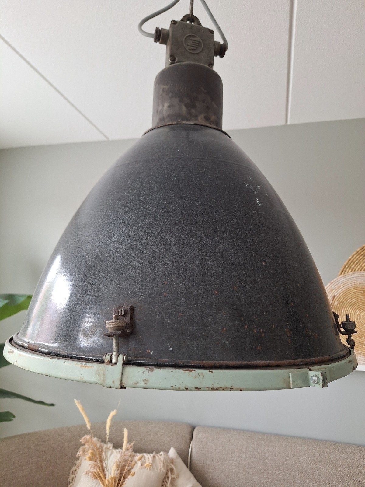 Originele industriële fabriekslampen 2st, Huis en Inrichting, Ophalen, Zo goed als nieuw, Metaal, Industrie